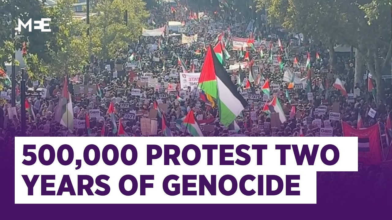 Over 500,000 march in London to protest two years of genocide in Gaza