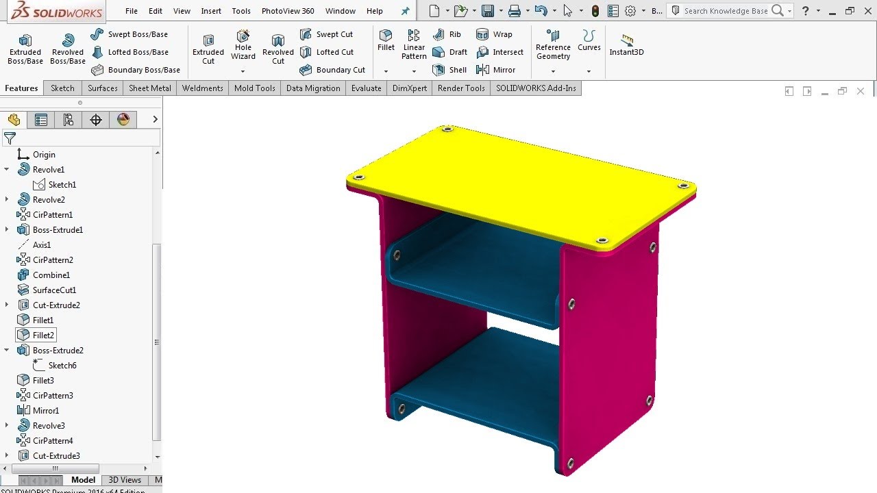 Клёпка листового металла — учебное пособие по SolidWorks