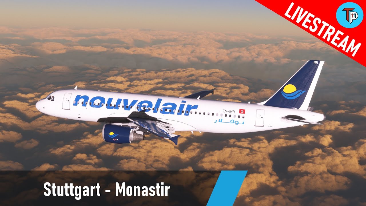 Flight Simulator 2020 | Stuttgart - Monastir (EDDS - DTMB) | Airbus A320 | Nouvelair | IVAO
