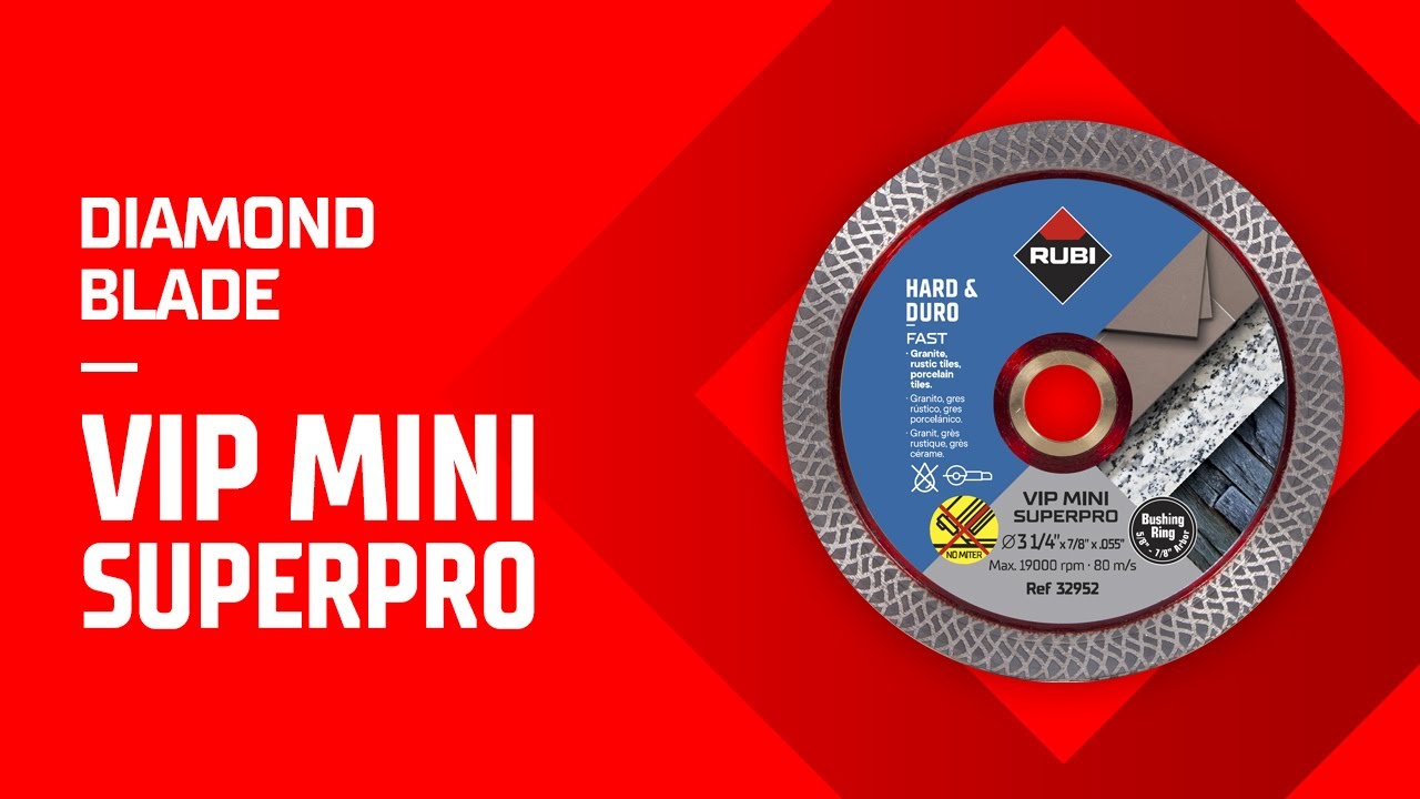 For Small Precise Cuts in Hard Materials, the VIP MINI SUPERPRO from RUBI