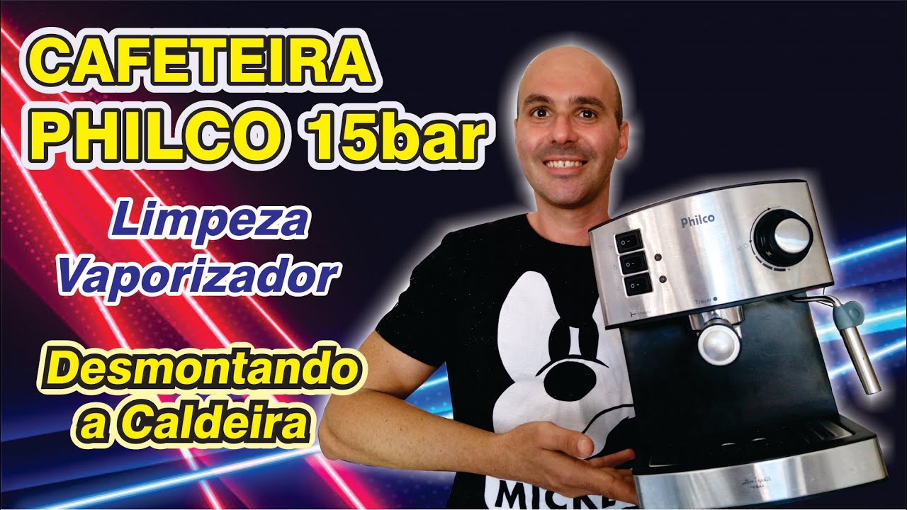 CAFETEIRA EXPRESSO PHILCO 15BAR DESMONTANDO A CALDEIRA E LIMPEZA DO VAPORIZADOR