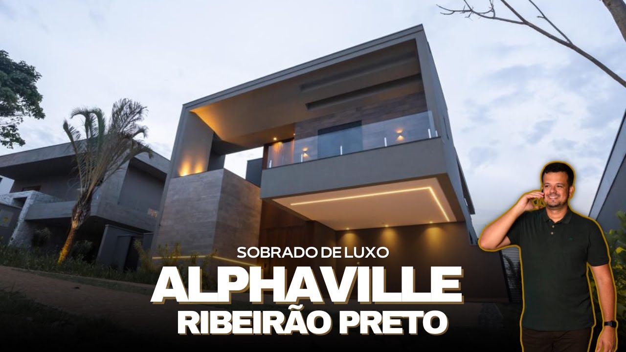 SOBRADO DE LUXO COM 3 SUÍTES, ESCRITÓRIO E ELEVADOR - ALPHAVILLE RIBEIRÃO PRETO/SP