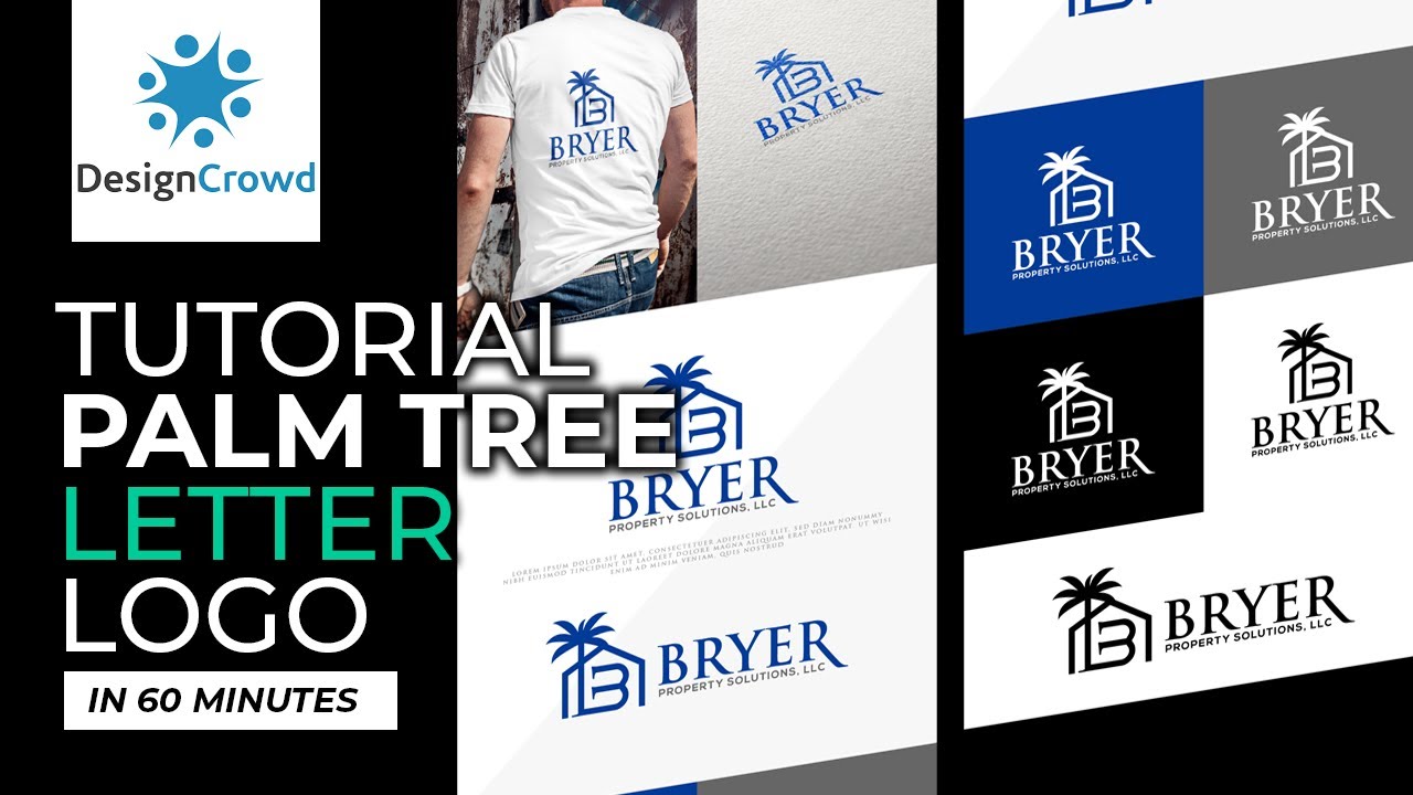 How to Design a Palm Tree Letter Logo in 60 Minutes | DesignCrowd Logo Design Tutorial