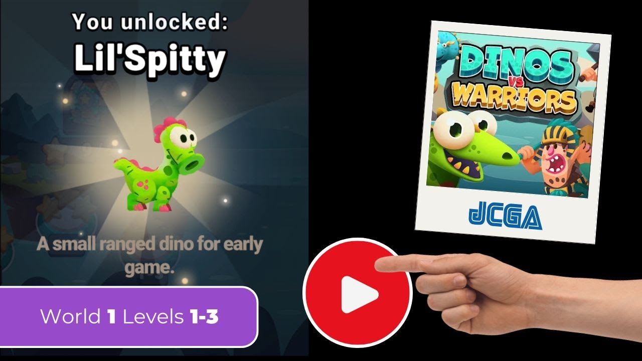 Episode 1: LIL SPITTY JOINS THE PARTY!! Dinos vs warriors World 1 Levels 1-3