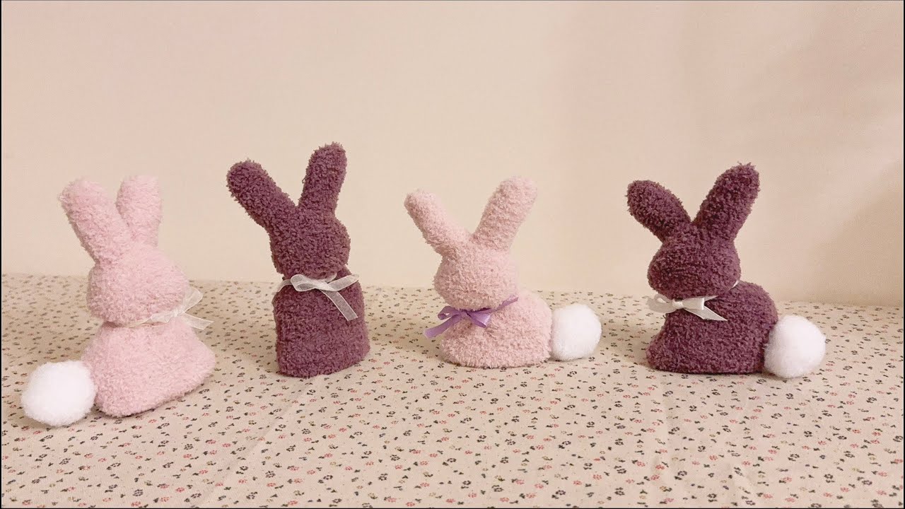 Cute No Sew Glove Bunnies DONE in 3 min.