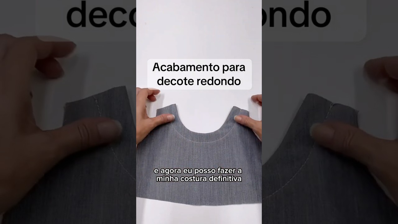 Acabamento de decote redondo!!!