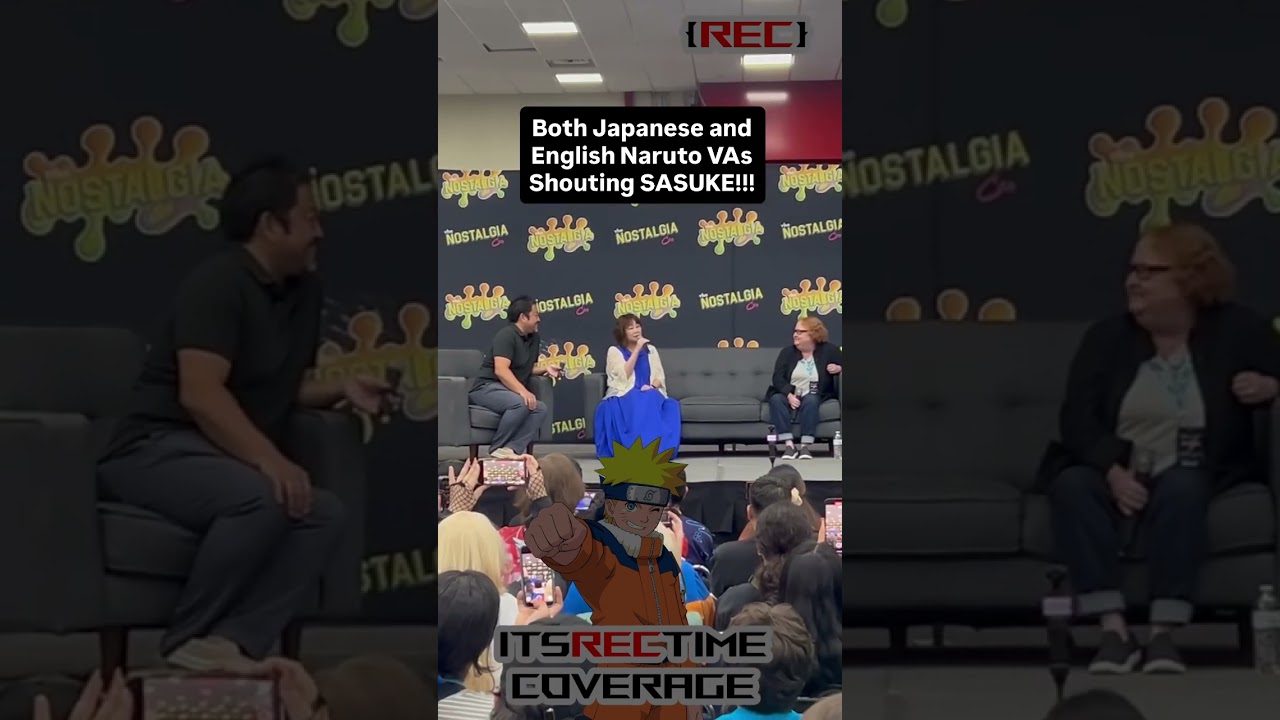 Naruto&rsquo;s Japanese and English Voice Actors Screaming SASUKE!!! #shorts
