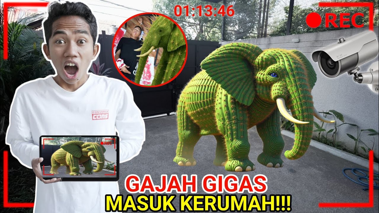 CCTV MEREKAM GAJAH GIGAS LIRILI LARILA MASUK KEDALAM RUMAH??😱 | Mikael TubeHD