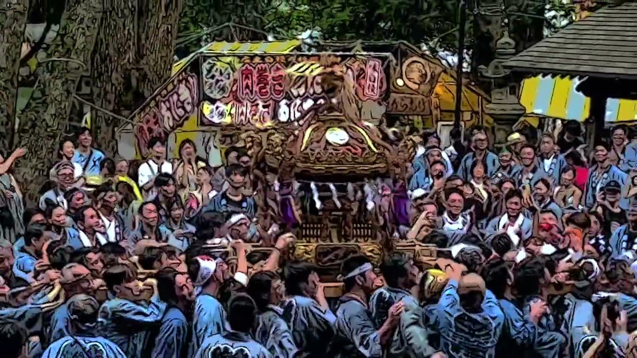 Coffee break! 2025 碑文谷八幡宮例大祭,,, 英語字幕 #お祭り #御神輿