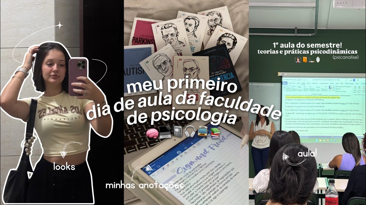 PRIMEIRO DIA DE AULA DA FACULDADE!! eu tava muuuito animada!