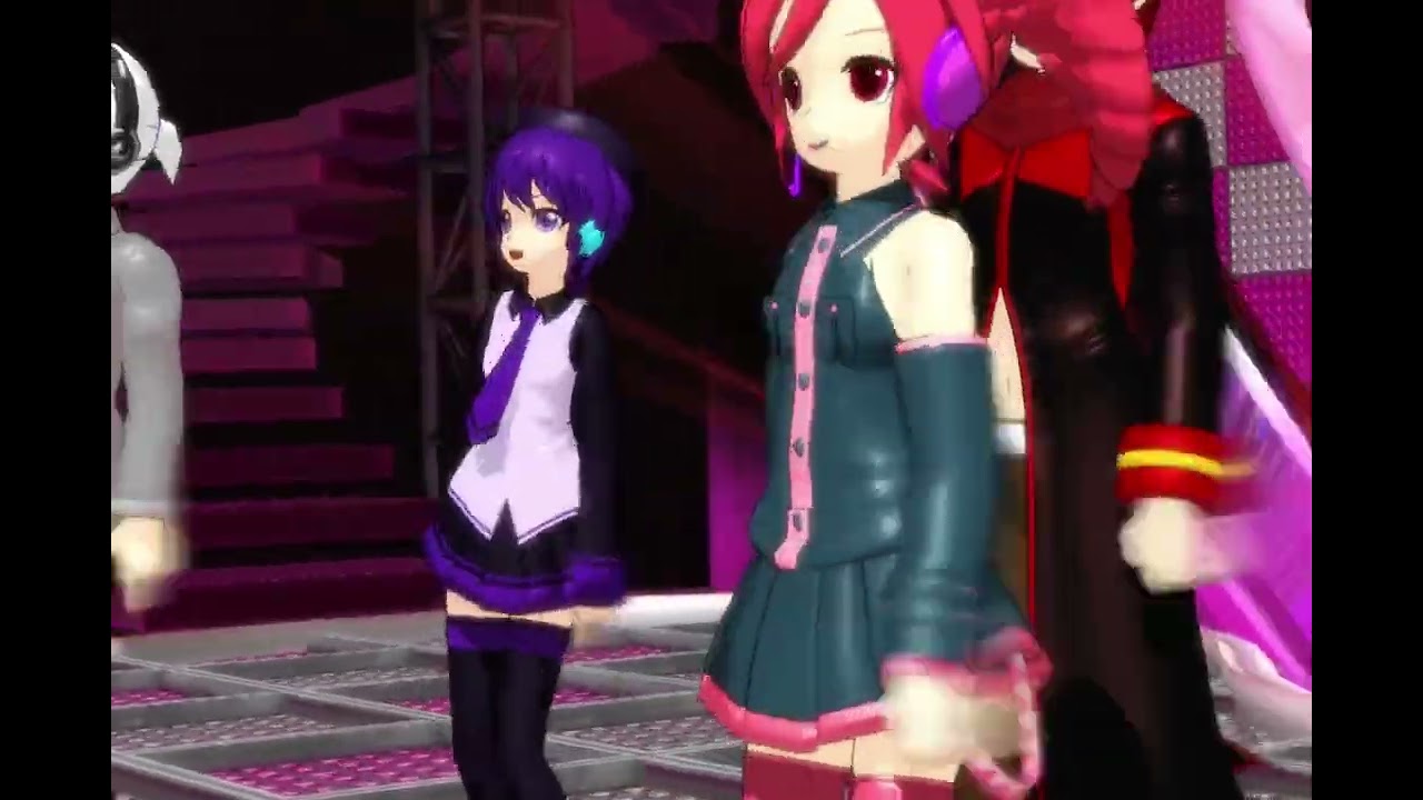 『 MMD 』Defoko, Teto, Akaito, Dell ┊ Happy synthesizer