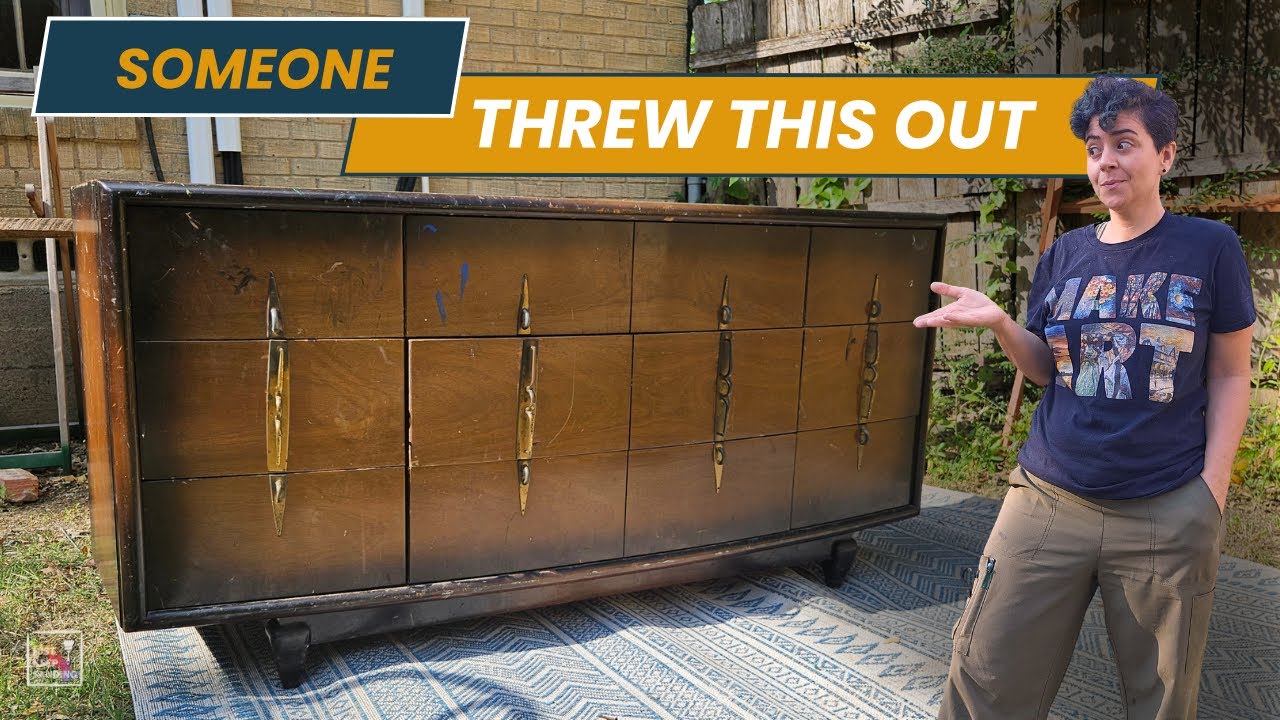I Found a Kent Coffey MCM Dresser in the Trash | Mid Century Modern Rescue & Refinish
