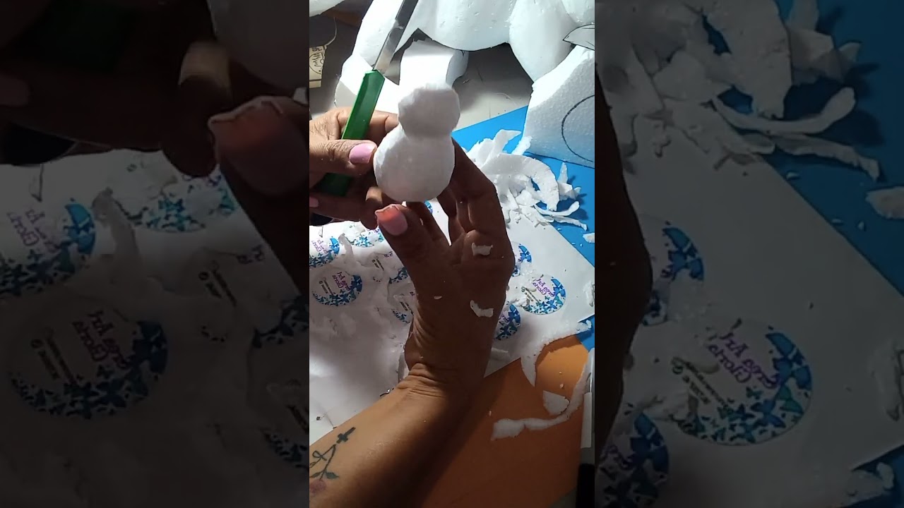 Tallado pájaro en Icopor
