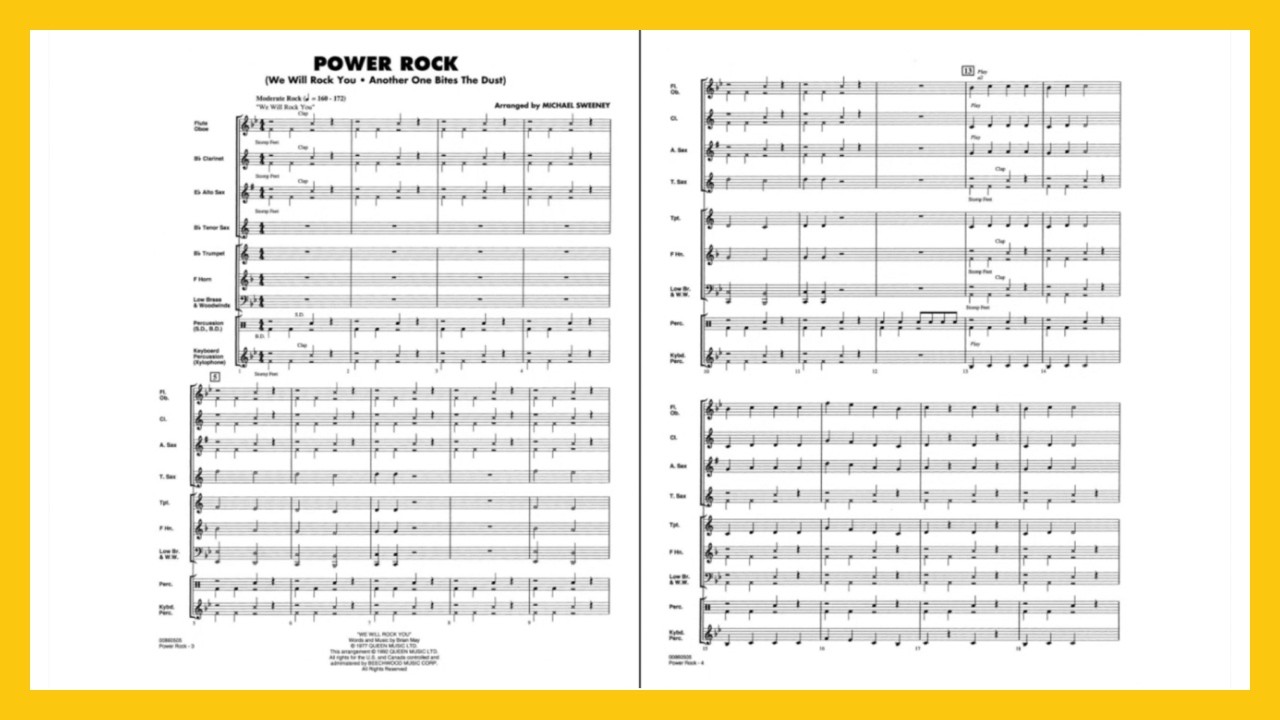 Power Rock arranged by Michael Sweeney