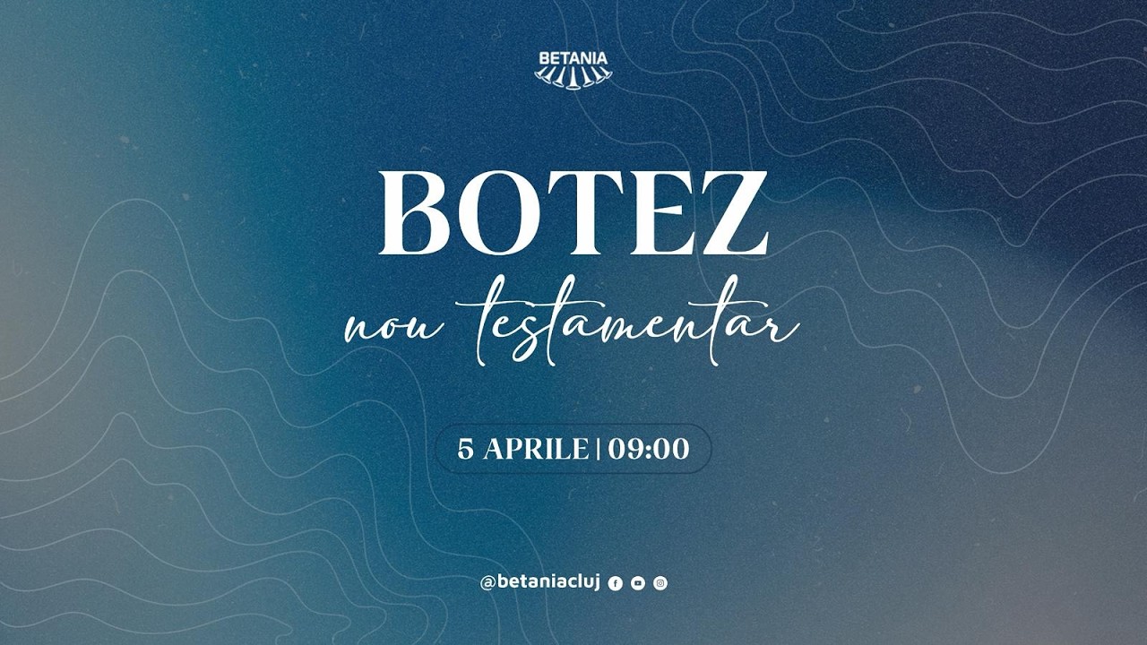 Biserica penticostală Betania Cluj Napoca Live - Botez nou testamentar