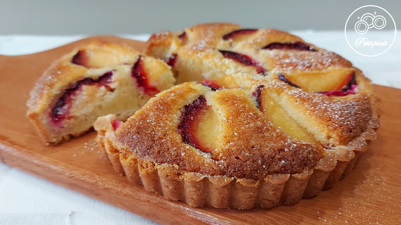 Plum Tart Recipe | crispy biscuit, soft almond cream and the freshness of plum || Petit Plats