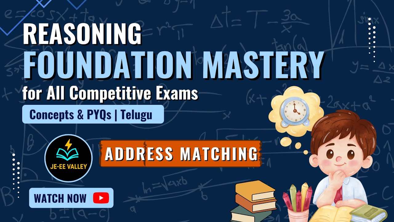Address Matching | Reasoning Foundation Mastery | Concepts & PYQs | Telugu | All Competitive Exams