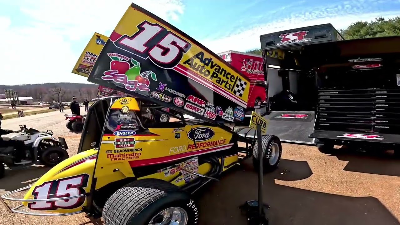 World of Outlaws Lincoln Speedway 3-18-23 - pit gates opening , pit walk , heat in engines