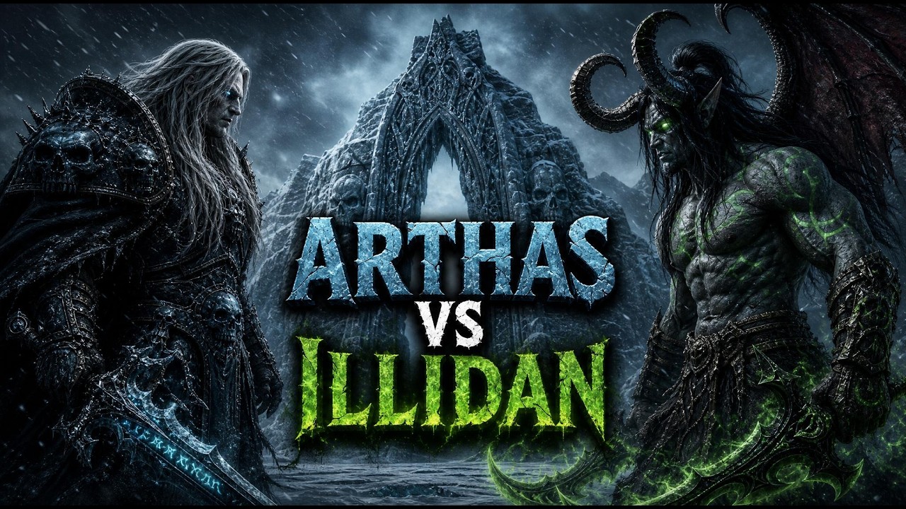 Arthas vs Illidan: The Frozen Gate &mdash; Cinematic AI Fight Scene