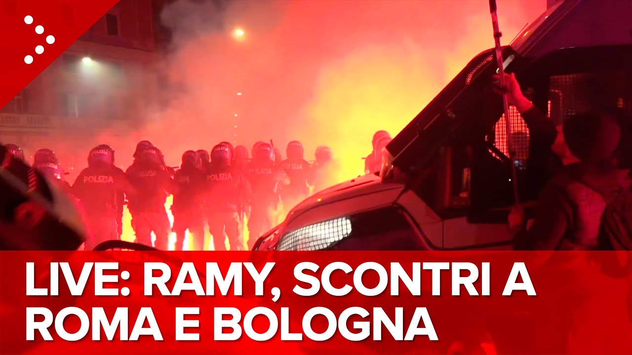 LIVE Scontri al corteo per Ramy a Roma e Bologna: diretta video