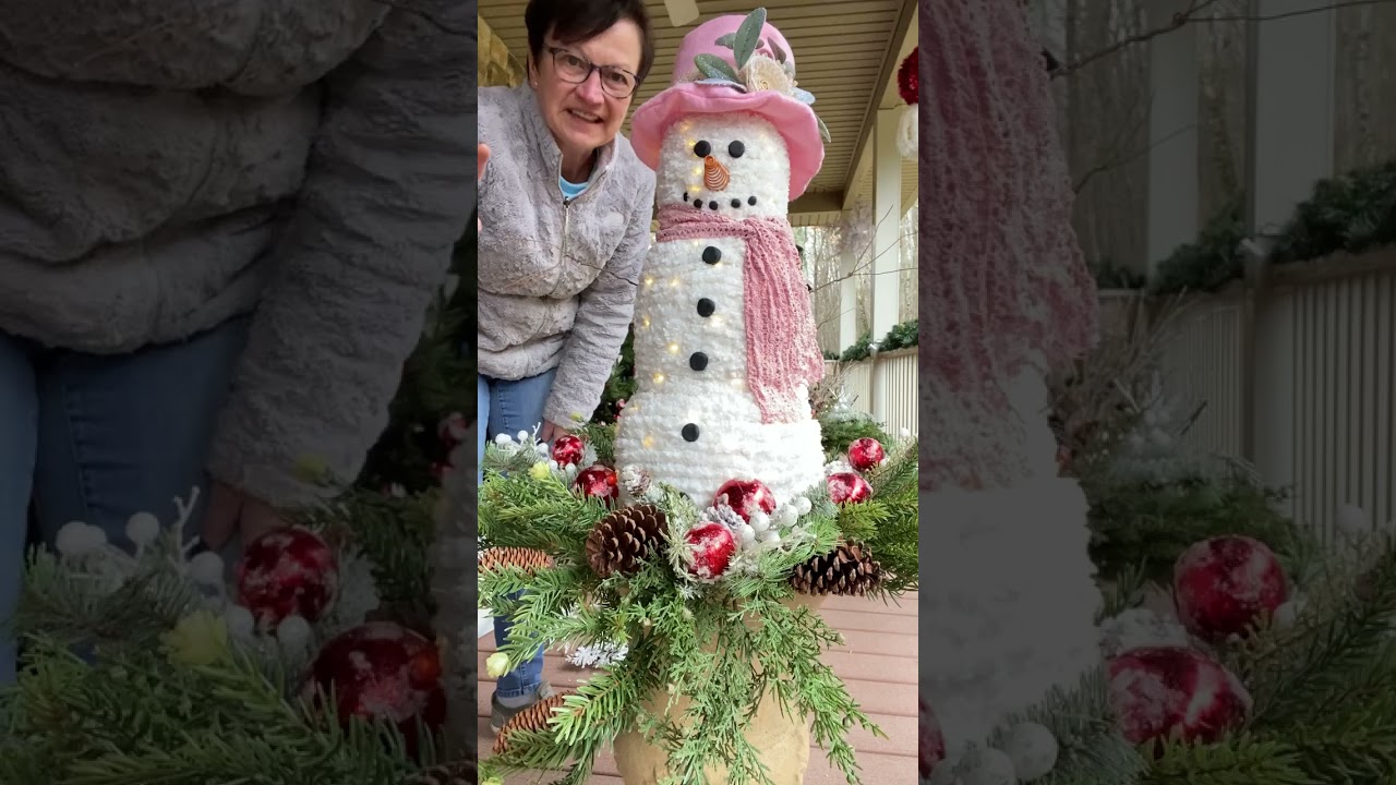 See How I Filled My Porch Urns For Christmas 2021