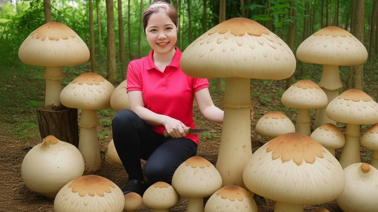 Harvesting 1000+KG Coral Mushrooms To Sell At Market, Cook Delicious Dishes With Mushroom