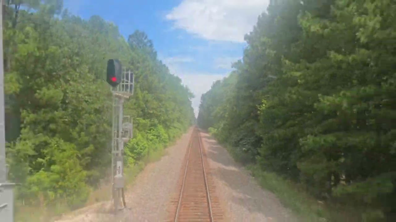 Amtrak Texas Eagle 421:  Texarkana, AR to Fort Worth (Rear View) June 28, 2025