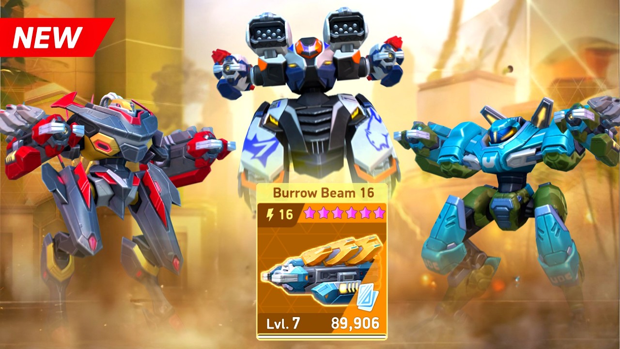 New Weapon BURROW BEAM 16 - Silverthrorn, Dreadnought, Volti - Mech Arena