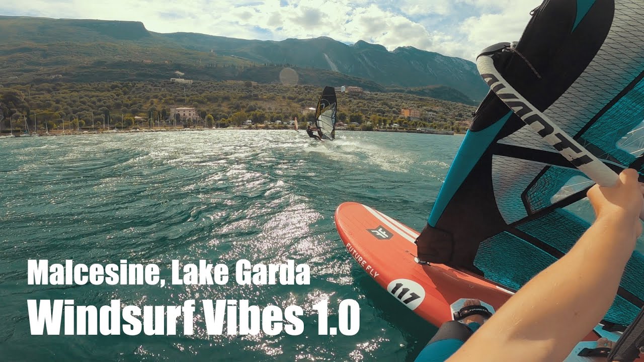 Slalom Windsurfing in Malcesine/Lake Garda on new Board and Sail | Windsurf Vibes 1.0