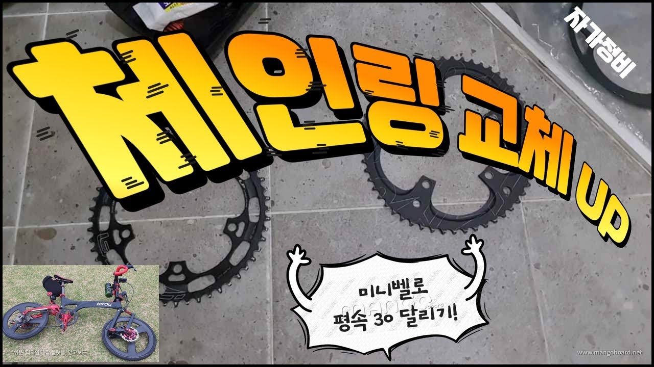 체인링 교체 방법   버디 미니벨로 52T 에서  56T로 교체