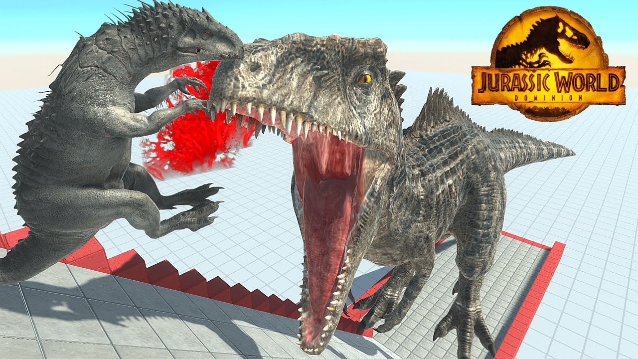 Jurassic World Dominion GIGANOTOSAURUS Eats Feeds Slow Motion - Animal Revolt Battle Simulator