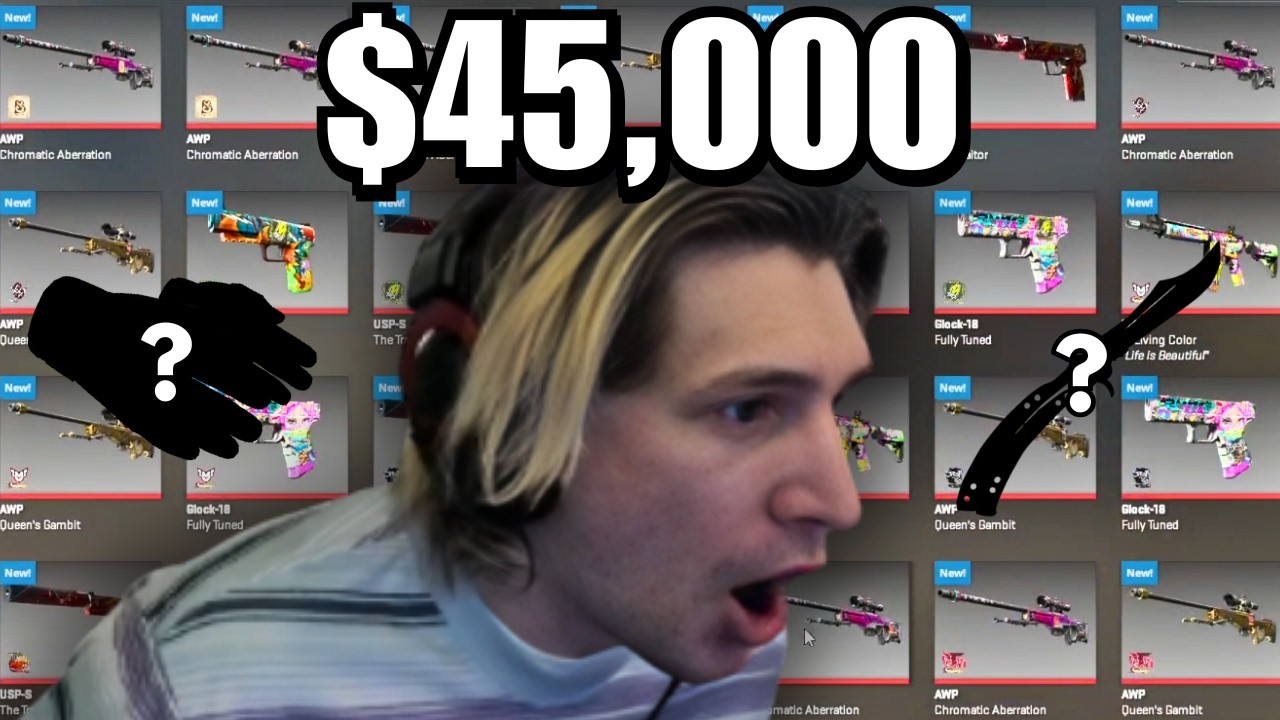 xQc $45,000 CS2 TRADE UPS ft. Arrow