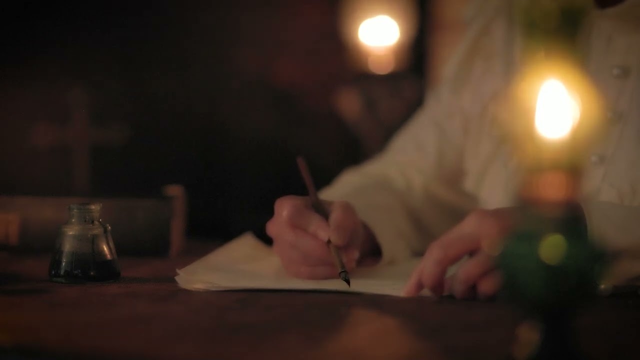 ASMR 1790s to 1930s Writing with Ink Pens (no music, no talking, writing sounds, handwriting tools)