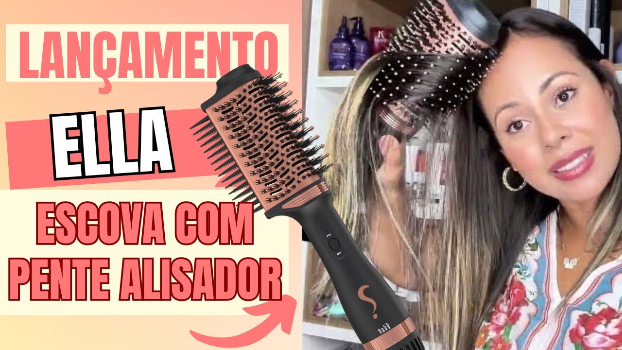 Escova que já vem com PENTE ALISADOR😧 Seca e Modela