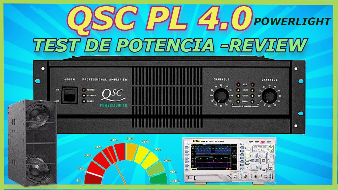 QSC POWERLIGHT 4.0 💥TEST DE POTENCIA💪🏽REVISION, PRUBA DE SONIDO🔊🎶