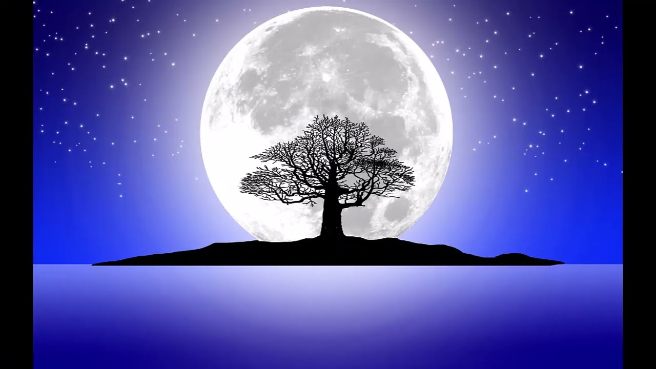 Photoshop Landscape  Easy Landscape design  Moonlight night scenery