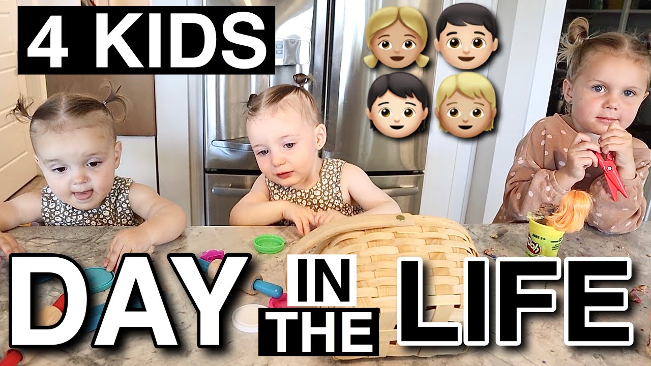 A REAL DAY IN THE LIFE WITH TRIPLETS AND A 3-YEAR-OLD | BIG FAMILY DAILY ROUTINE WITH 4 KIDS