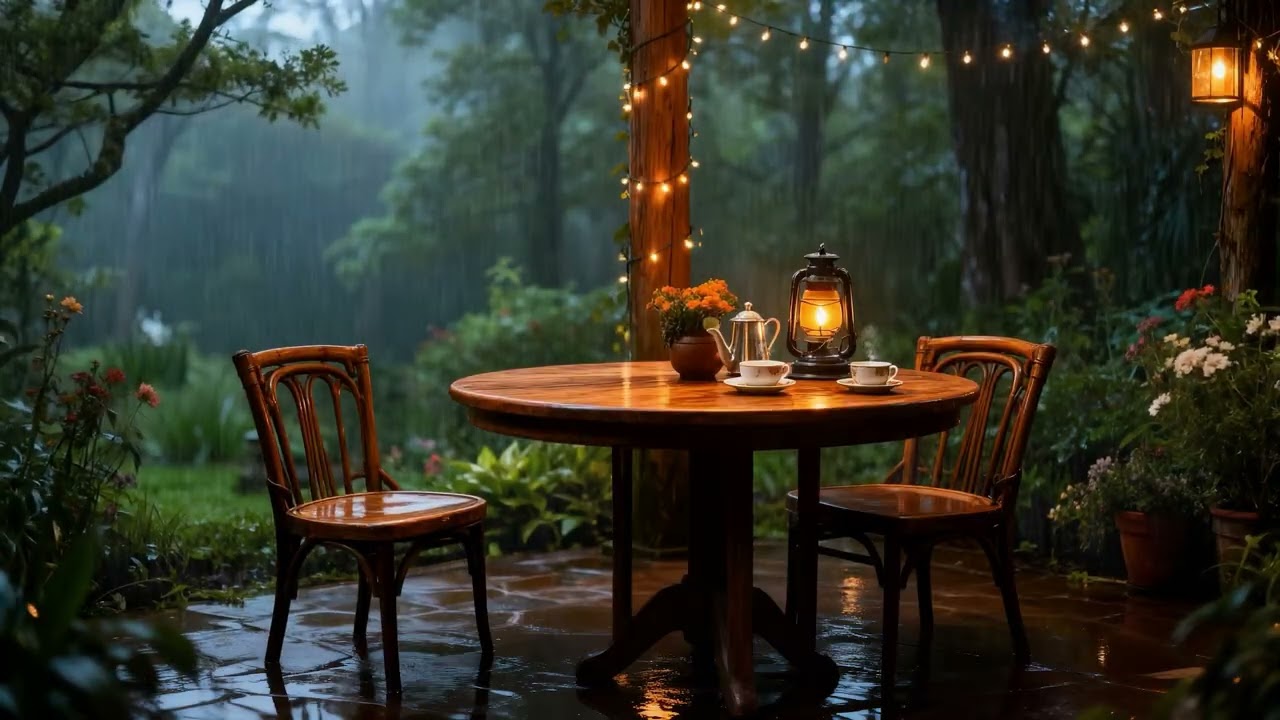 The soothing sound of rain is the music played by nature, Helps relax and sleeping