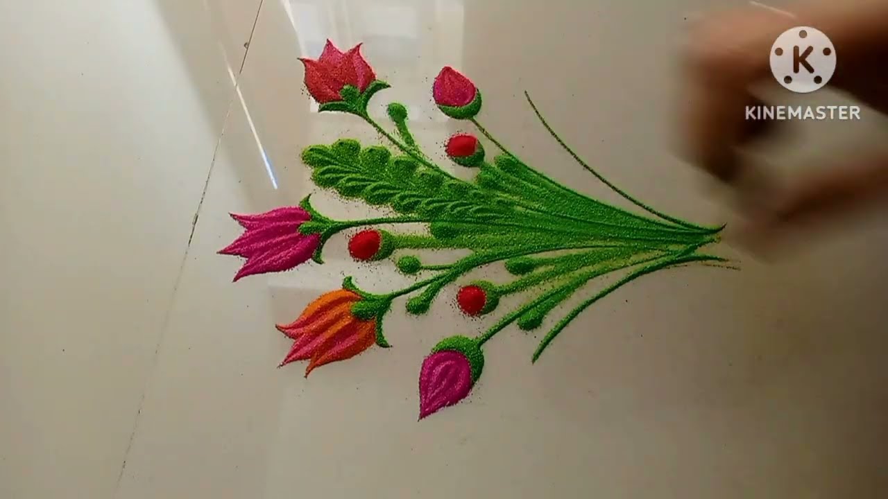 दररोज दारात काढायला आकर्षक आणि नाजूक सोप्या तिन रांगोळी डिझाईन्स/#anusrangoli#