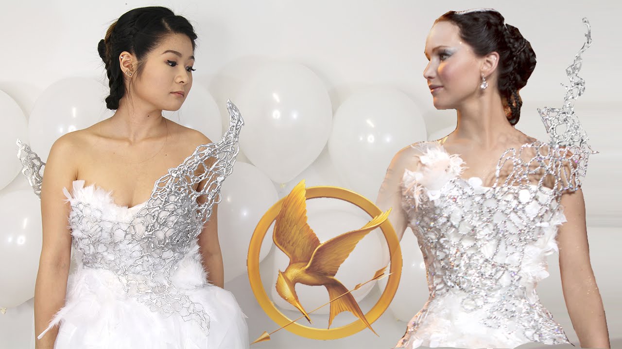 DIY Hunger Games Catching Fire Katniss Everdeen Wedding Dress | Halloween | Eva Chung
