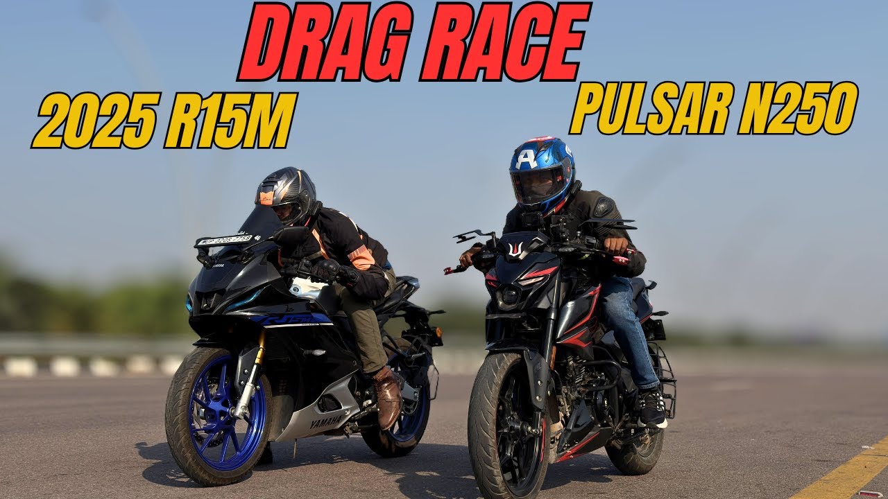 2025 pulsar N250 vs Yamaha R15M Drag Race | The UP46 Rider |