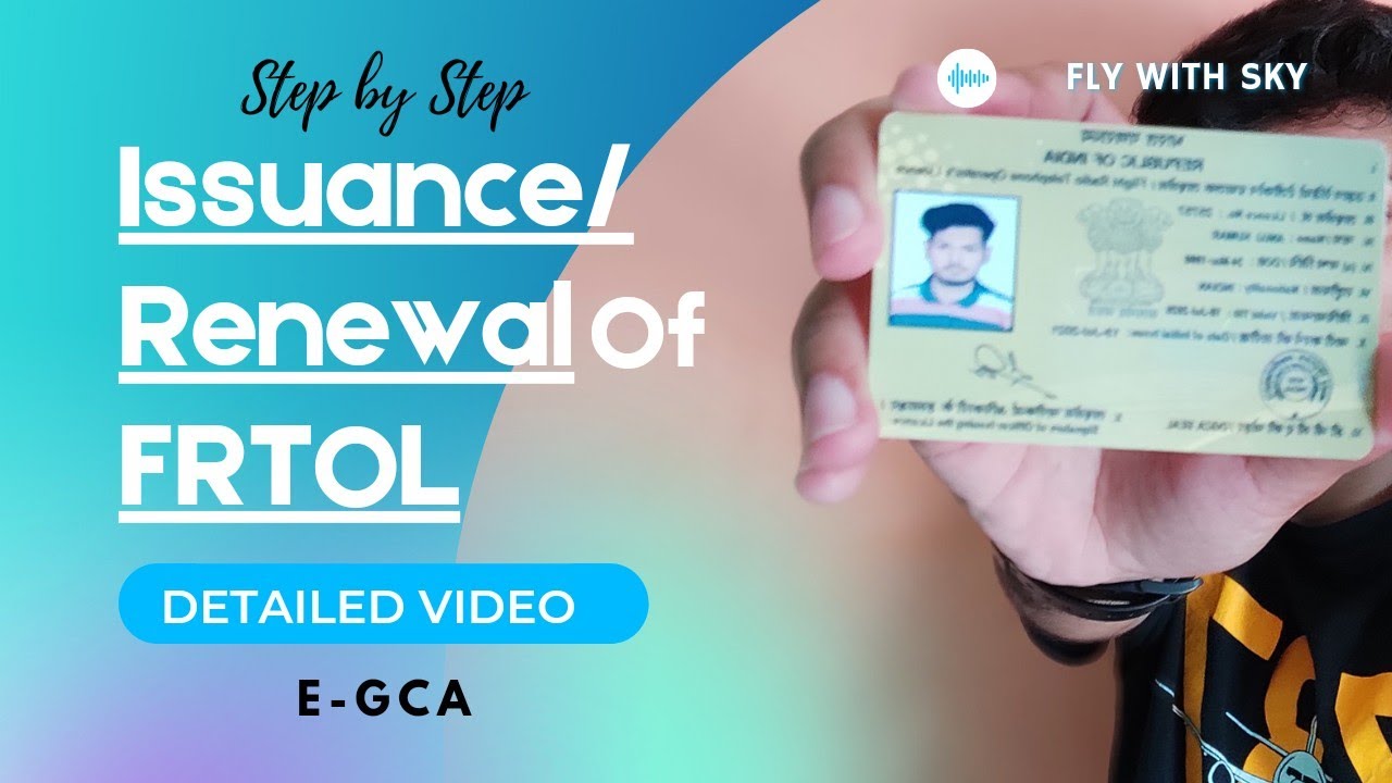 Process of applying FRTOL through eGCA | Detailed video | Fly With Sky