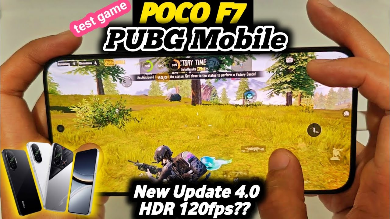 POCO F7 Test Game PUBG Mobile HDR 120fps?? New Update 4.0 | Full Handcam