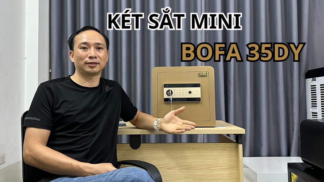 💲Két sắt mini BOFA 35DY để tủ mở bằng vân tay mã số nhập khẩu chính hãng