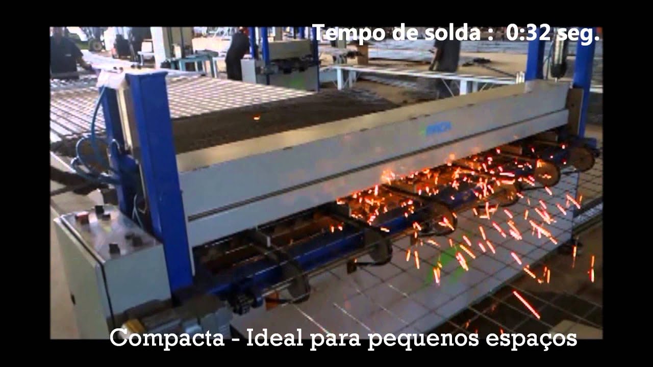 Alta Produtividade - MT-100 - Máquina de tela soldada 10x10, semiautomática.