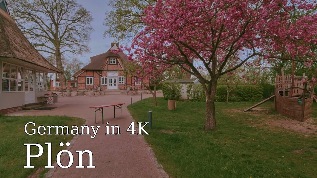 【4K】Germany - Plön: Walking from Old Town via Castle to Prince Island
