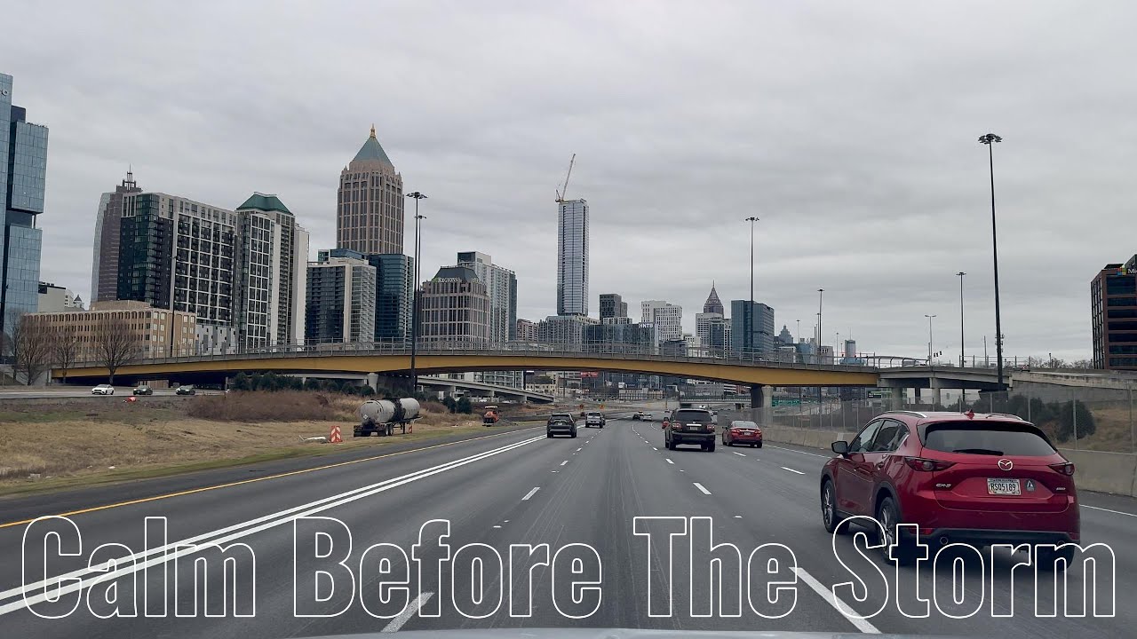 🚨 4K 60FPS The Calm Before the Storm Atlanta, GA ‼️❄️ Hours Before Winter Storm Fern