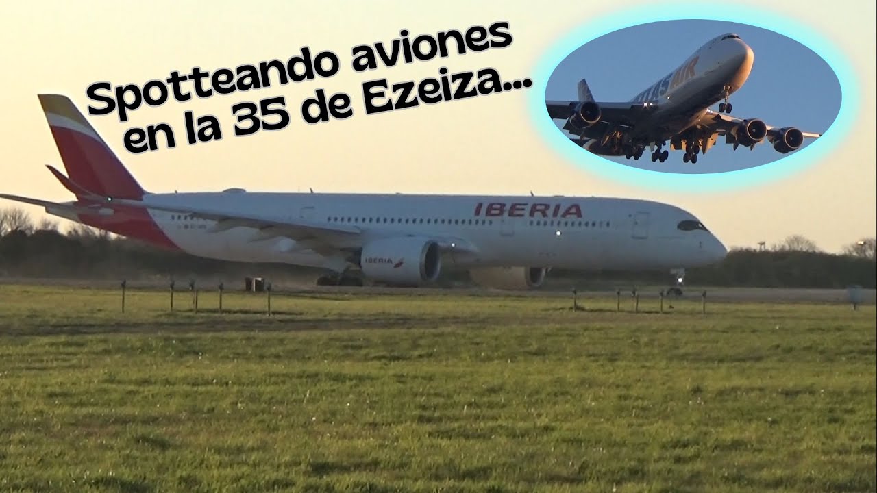 Algunos despegues y aterrizajes por cabecera 35 de Ezeiza - 23/08/2025