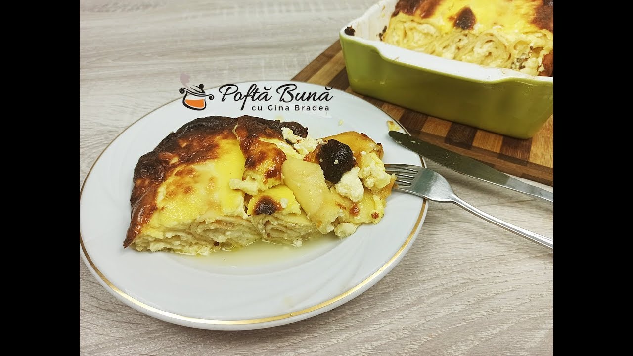 Clatite cu branza dulce de vaci si smantana, la cuptor | Gina Bradea