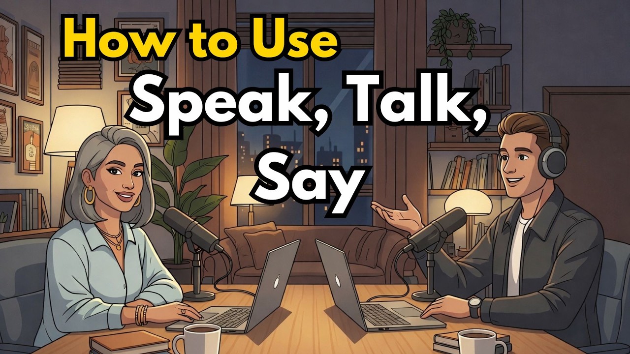 How to use Speak, Talk, Say in English | English Conversation Practice